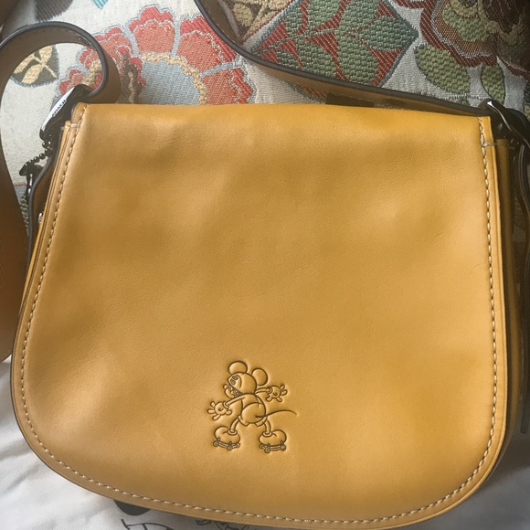 Disney x Coach Mickey Saddlle bag - Picture 1 of 12